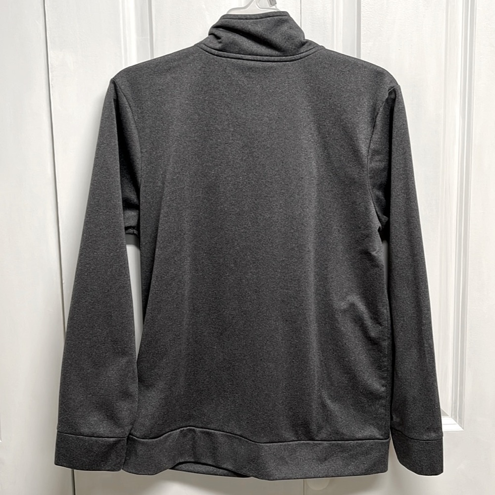 Adidas Dark Gray Black Stripe Teen Boys Athletic Jacket Size L 14/16 - Picture 7 of 9